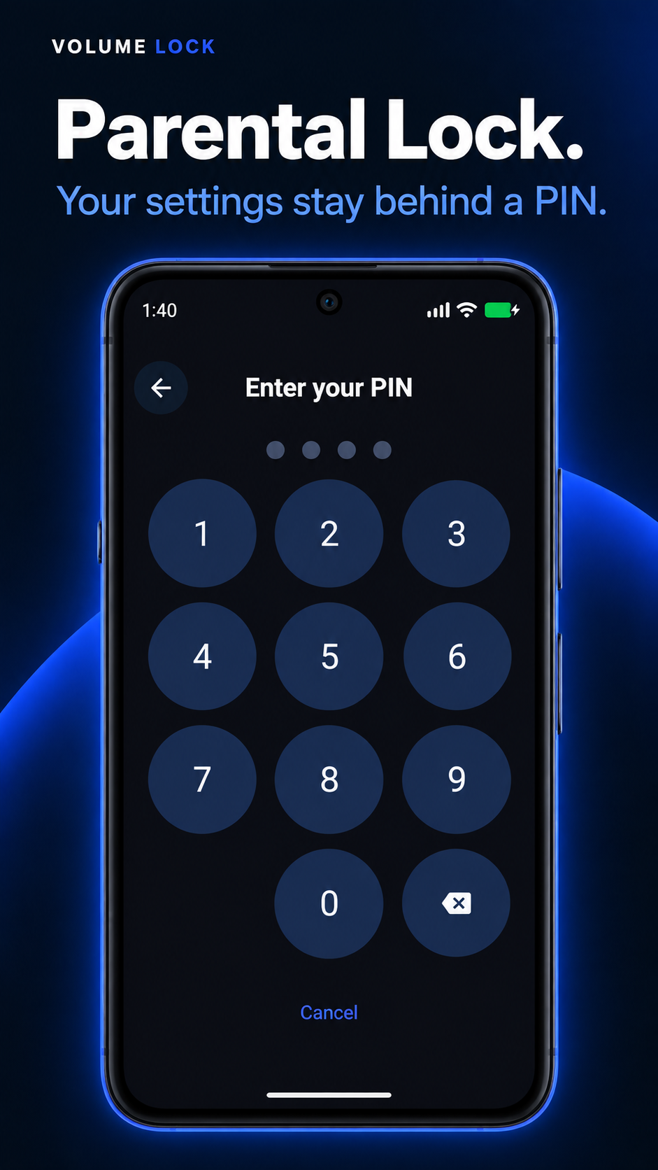 Parental Lock in Volume Lock Dark Astra.